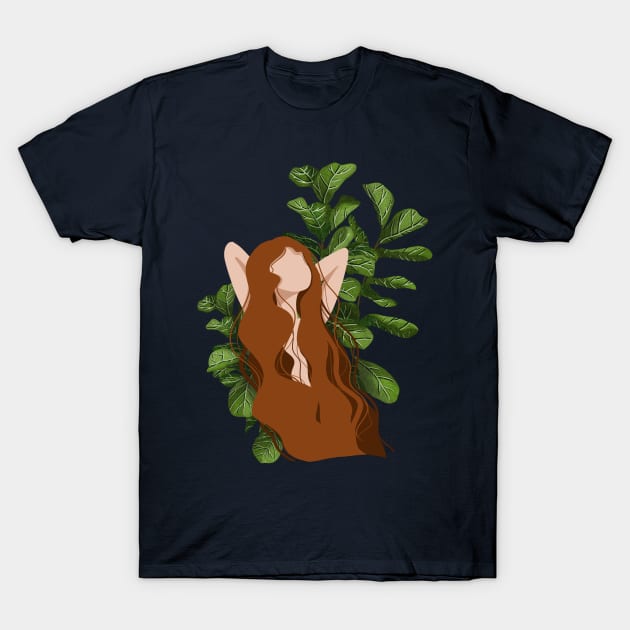 Plant lady abstract illustration 2 T-Shirt by Gush Art Studio 1